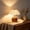 Brown, variant on French Vintage Table Lamp with Ruffled Gold Speckled Glass Lampshade,Round Ball Base Options,Rust-Proof and Delicate Luxury Texture for Nightstand,Dresser,Window Sill(White)