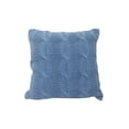 thumbnail image 2 of A&B Home Cable Knit Throw Pillow, Blue, 18 by 18-Inch, 2 of 2