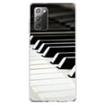 thumbnail image 1 of DistinctInk Clear Shockproof Hybrid Case for Samsung Galaxy Note 20 (6.7" Screen) - TPU Bumper, Acrylic Back, Tempered Glass Screen Protector - Piano Keys Keyboard, 1 of 3