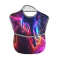 thumbnail image 2 of Hirioo Cosmic Cat Psychedelic Journey for Baby Waterproof Pocket Bib Adjustable Closed for Babies Toddlers with Large Pocket 6-24Months, 2 of 8