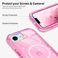 thumbnail image 4 of Petocase for iPhone 16e Case,Compatible with MagSafe,Shockproof Military-Grade Protection Cover,Slim Anti-Yellowing and Anti-Scratch Magnetic Phone Case for iPhone 16e 6.1'' 2025,,Glitter Pink, 4 of 7