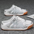 thumbnail image 5 of Men's Backless Mesh Mule Sneakers Breathable Hollow Non Slip Gum Sole Casual Walking Slip On Shoes, 5 of 6