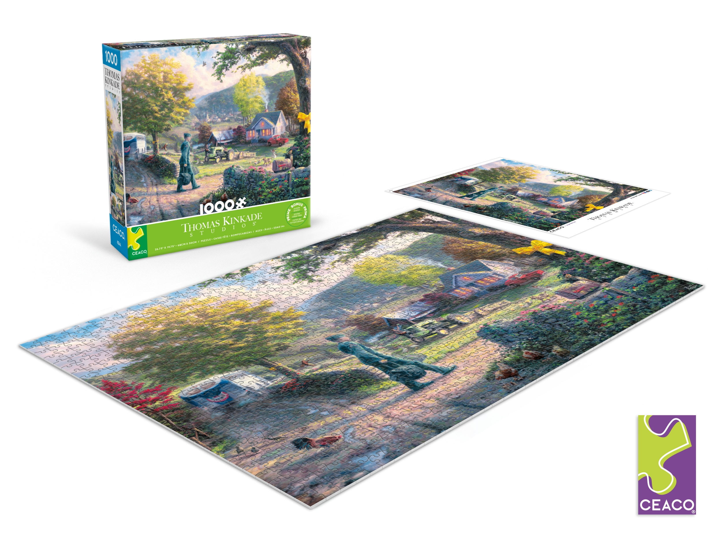 Ceaco Thomas Kinkade Homecoming Hero 1000-Piece Interlocking Jigsaw Puzzle for Adults Ages 14+