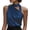 Navy, variant on SEMPAI Elegant Tank Tops for Women Dressy Satin Sleeveless Shirts Asymmetrical Neck One Shoulder Wrap Around Neck Blouses