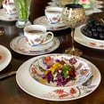 thumbnail image 6 of Flower Garden Dinnerware Set of 20 for 4 pers. Dinner Plates Dinner Bowls Dessert Plates Serving Bowls and Tea Cups with Saucer, 6 of 10