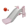 thumbnail image 5 of Bruce&Shark Toddler Slide, 3 in 1 Folding Baby Slide Climber Playset, Freestanding Slide with Long Slipping Slope, Basketball Hoop, Indoor and Outdoor Playground for Kids Boys & Girls Gift Present, 5 of 17