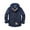 Dark Blue, variant on Relax Fit Cotton Light Weight Sports Coats for Men Men's Button Opening And Closing Fleecing Plaid Coat Long Sleeve Hooded Jacket