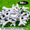 thumbnail image 6 of SAPLIZE Plastic Golf Tees Pack of 50 2-3/4 inches Reduces Friction & Side Spin 4 Prongs Plastic Tees, White Color, 6 of 7