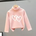 thumbnail image 2 of Tungbrin Girls Sweatshirts Fall Casual Long Sleeve Turtleneck Thickened Pullover Children's Cute Graphic Printed Tops, 2 of 3