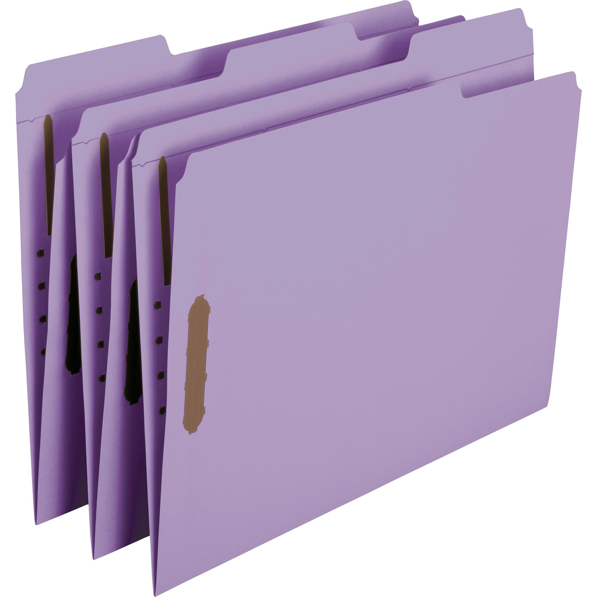 Letter Size 2 Fasteners Smead End Tab Fastener File Folder Shelf-Master® Reinforced Straight-Cut Tab 25540 50 per Box Lavender