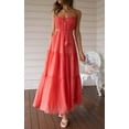 thumbnail image 3 of Women Swing Tiered Maxi Dress Sleeveless Spaghetti Strap Cut Out Bodycon Long Dresses Backless Flowy Party Beach Dress, 3 of 7