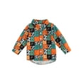 thumbnail image 2 of Western Baby Boy Clothes 6M 12M 18M  24M  2Y 3Y 4Y Long Sleeve Cow Print Shirts Button Down Lapel Tops Tees Fall Winter Clothes, 2 of 10
