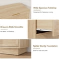 thumbnail image 4 of Garvee Commode en Rotin à 6 Tiroirs, Commode en Bois Naturel, pour Chambre, Couloir, Entrée, Garde-Robe, Naturel, 4 of 8