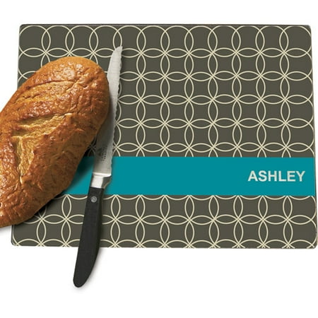 Personalized Circles Cutting Board, Taupe