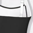 thumbnail image 6 of Mceream Girls Swimsuit One Piece Color Block Halter Neck Criss Cross Straps Ruched Summer Vacation Adjustable Straps Padded Beach Swimwear 7-16 Years, 6 of 8