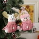 thumbnail image 4 of Adornos navideños de muñecos de nieve de color rosa, ciervos, adornos para árboles de Navidad, regalos de Papá Noel, adornos para fiestas de Año Nuevo 2023, 4 of 5