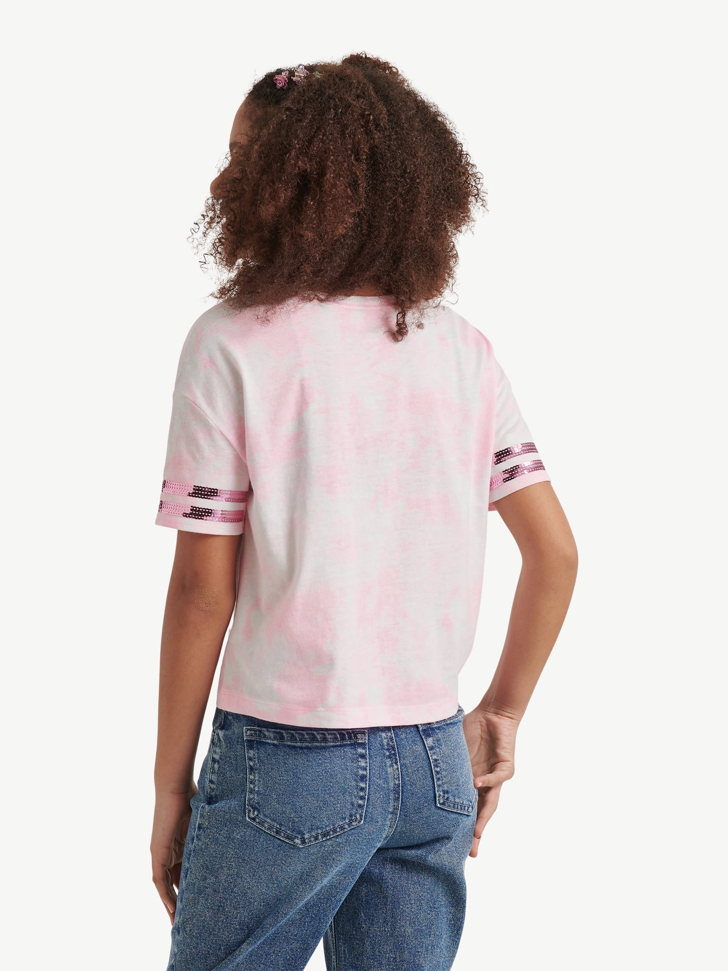 Justice Girls Sequin Stripe T-Shirt, Sizes XS-XLP 