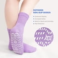 thumbnail image 5 of Non Slip Socks for Women, PUTUO Grip Socks, Cotton Crew Socks for Women, Ideal for Yoga, Pilates, Hospital, 5-Pair, 5 of 7