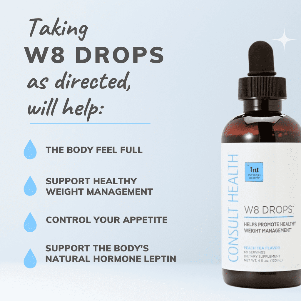 Consult Beaute W8 Drops Doctor Formulated Liquid Weight Loss Supplement with DygloFit 1-Count 4 Fl. Oz.