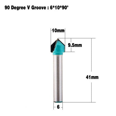 

CPAN 6*10mm Handle 60/90 Degree V Groove Cutter Computer/CNC Engraving Cutter Milling