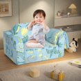 thumbnail image 1 of Toddler Play Couch, Modular Kids Sofa & Foam Lounge Chair, Blue, 1 of 8