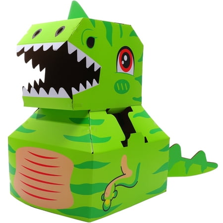 

NUOLUX 1 Set Wearable DIY Toy Paper Dinosaurs Cardboard Box Kid Carton Box Wearable Toy for Fun