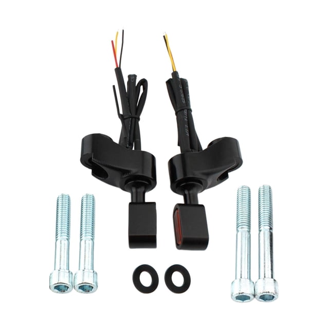 Luces intermitentes delanteras para Custom - Fxdc 1992 Concha Naranja Negra Cola Luces direccionales delanteras
