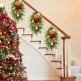 thumbnail image 4 of Battery Powered LED Wreath for Holiday Door with Festive Lights Ideal Stairs Fireplaces and Entrance Passages, 4 of 5