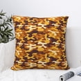 thumbnail image 4 of Honeii Desert Camouflage Print Throw Pillow, Square Decorative Pillow Forms Soft Fluffy Plump Pillow Decorative Pillow Inserts,Couch Pillows-24"x24", 4 of 7