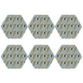 thumbnail image 2 of Fuzoiu Lightning Bolts Print Leather Coasters Set,Drink Coasters Set of 6,for Tabletop Protection, Durable PVC Coasters,Home Décor and Housewarming Gift,Hexagon, 2 of 7