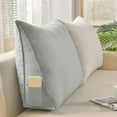 thumbnail image 6 of Wedge Pillow for Sitting Up in Bed - Reading Pillow with Removable Cover - Triangular Backrest Support for Adults - Lumbar & Leg Positioning Cushion for Couch, Daybed, Office Chair, 6 of 6