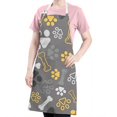 thumbnail image 5 of Dog Paw and Bone Apron-Garden Aprons for Women with Pockets-Cotton Linen Waterproof Kitchen Cooking Gardening Aprons Adjustable for Kitchen,Cooking,BBQ and Salon 33x27 Inch, 5 of 7