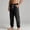 Black, variant on Men's Washed Finish Denim Jogger Pants, Elastic Waist Drawstring, Relaxed Fit Casual Denim Trousers Blue XS
