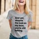 thumbnail image 2 of Camiseta con estampado sarcástico para mujer - Camiseta informal de manga corta con frases divertidas, 2 of 5