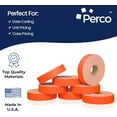 thumbnail image 3 of Perco Fluorescent Red Pricing Labels for Monarch 1131 Price Gun – 8 Sleeves, 64 Rolls Value Pack - 160,000 Price Marking Labels – with Ink Rolls Included, 3 of 7