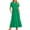 Green, variant on OSOLU Solid Color Women Summer Casual Short Sleeve O-Neck Swaying Flowing Layered Shirt Extra Long Beach Long Dress 2025 Fashion Dresses Lovely Sundress Wedding Guest Dress