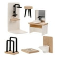 thumbnail image 6 of MRLESS Miniature Dollhouse Bathroom Furniture Set with Accessories, 1 Set Doll House Bathroom Decor and Furniture Pieces, 6 of 9