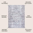 thumbnail image 3 of JONATHAN Y WASHABLE 5 x 8 Area Rug, Didim Boho Medallion - Gray/Purple, WSH102A-5, 3 of 9