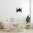 thumbnail image 2 of Blue Monstera Leaf Silhouettes Geometric Grey Angles Botanical & Floral Framed Art Print Wall Art, 17x17, 2 of 7