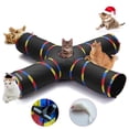 thumbnail image 1 of Cat Tunnel SweetBin de 4 vías para gatos de interior, 10 cm de diámetro, 1 of 7