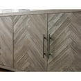 thumbnail image 5 of 80" Four Door TV Console Entertainment Stand Wood Cabinet Fully Assembled Gray, 5 of 11