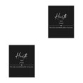 thumbnail image 3 of Injueey Carteles con letras en blanco y negro Arte de pared inspirador Entrepreneur Office Hustle Ajetreo 2Conjunto, 3 of 6