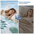 thumbnail image 2 of Coastal Seahorse Cooling Blanket,Lightweight Breathable Summer Throw Blanket with Double Sided Cold Effect,Ocean Nautical Starfish Seashells Coral Picnic Blankets Bed Sheet for Hot Sleepers 60"x80", 2 of 8