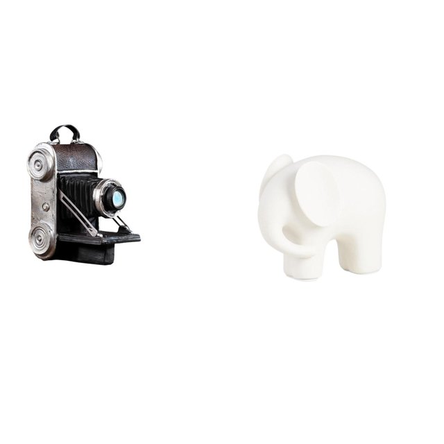 Escultura De Cámara De Elefante De Resina, Modelo Animal único, Adorno Decorativo Para Gabinetes, Amigos, Bar, Familia, Figura De Cerámica, Colección, Figura Coleccionable Con Almohadillas