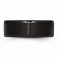 thumbnail image 4 of Stainless Steel 8mm Black IP-plated Brushed/Polished Beveled Edge Band, 4 of 10