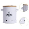 thumbnail image 6 of Fiocias Onion Storage Bin, Onion Garlic Storage Canister Food Container with Lid, Rustic M, 6 of 9