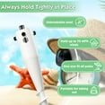 thumbnail image 6 of AEASKIEY Beach Umbrella Sand Anchor, Heavy Duty Beach Umbrella Stand, No Dig, Windproof, White, 2pc, 6 of 8