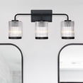 thumbnail image 5 of Aspen 24 in. 3-Light Matte Black Vanity Wall Light for Bathrooms, 5 of 13