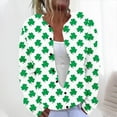 thumbnail image 2 of lcziwo Cardigan Sweaters for Women Cute St Patrick's Day Cardigans Plus Size Comfy Long Sleeve Button Down Jackets Open Front Thin Holiday Sweater Holiday Deals,Mint Green,XL, 2 of 5