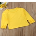 thumbnail image 3 of Baby Girl Long Sleeve T-shirt Crew Neck Cotton Ruffle Tops, 3 of 5